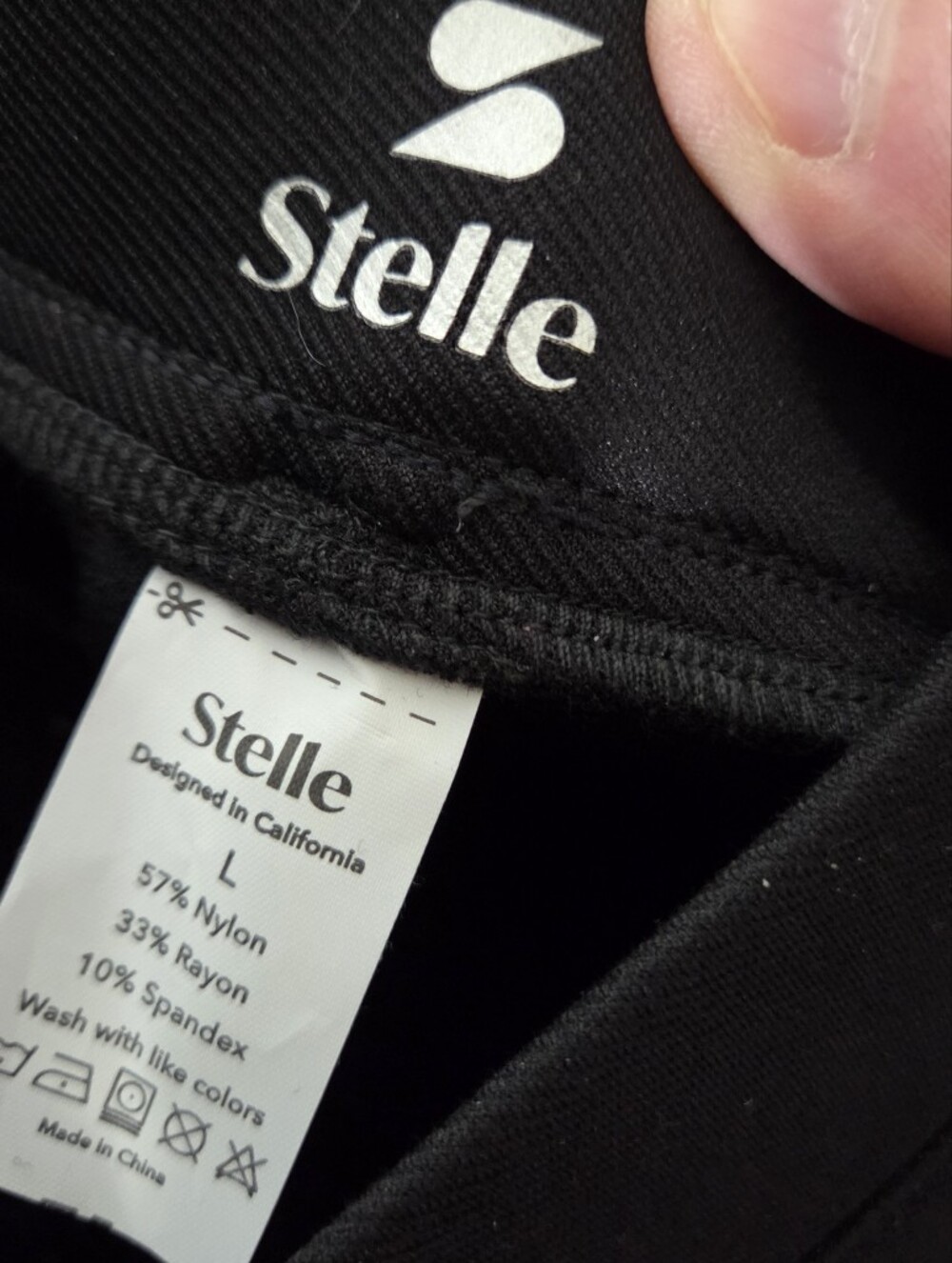 Stelle Black Straight-Leg Pants Large - Picture 4 of 9